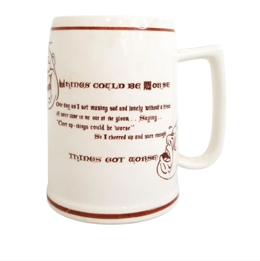 Vintage Funny Beer | Cheer Up Things Got Worse | Comedy Quote Mug